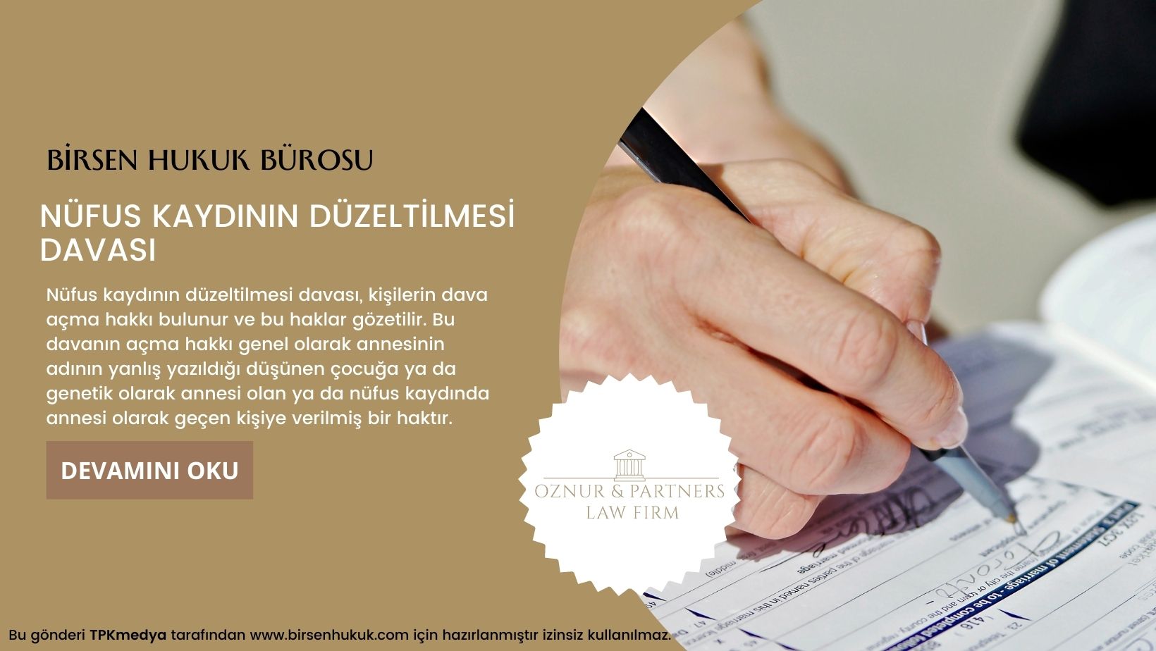 Nüfus Kaydının Düzeltilmesi Davası