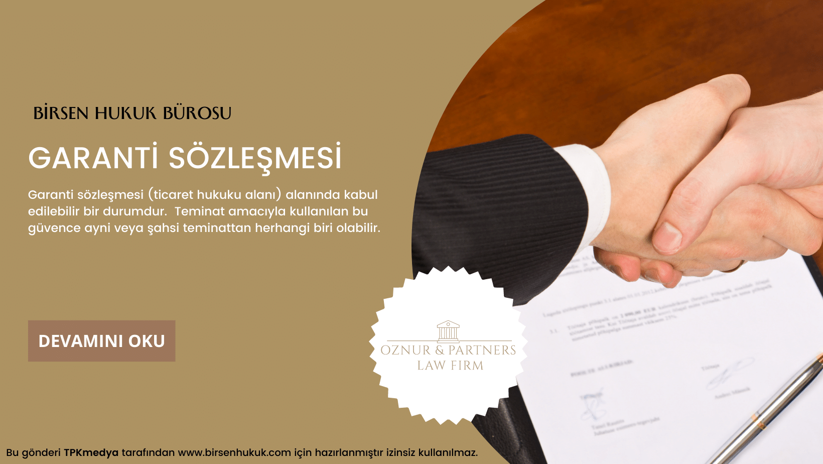 Garanti Sözleşmesi (Ticaret Hukuku Alanı)